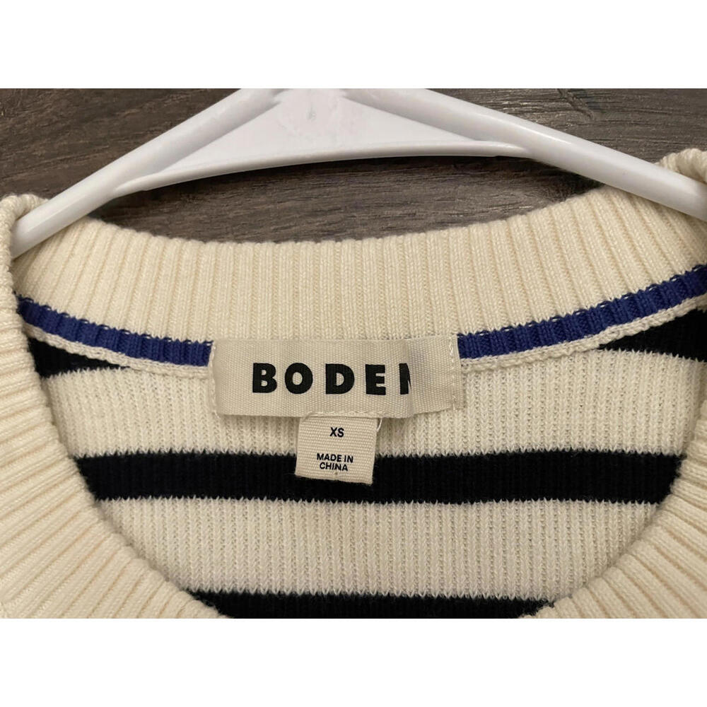Boden Embroidered Cardigan Striped Sweater XS - Picture 5 of 7